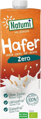 Zero Oat Drink without Sugar, Gluten-Free Organic 1000 ml - NATUMI